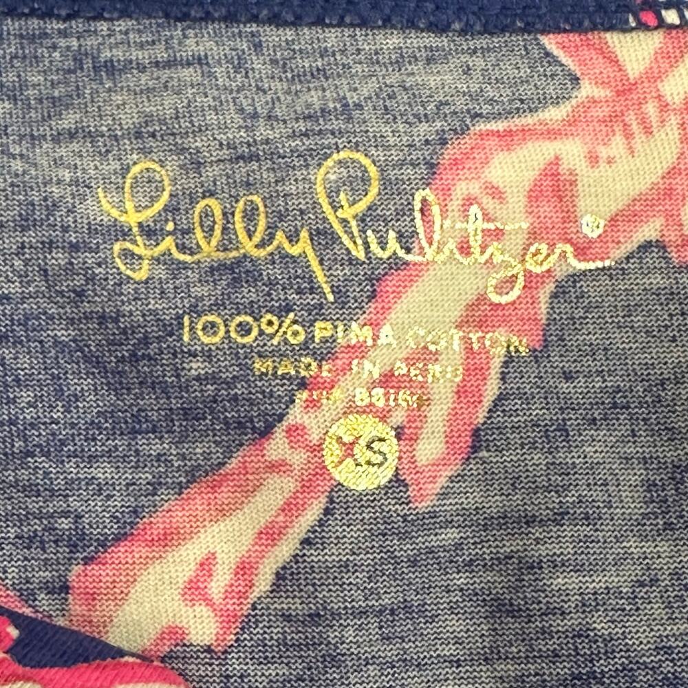 Lilly Pulitzer Alida Deep Dive Boat Neck Blouse Top Sz XS - Picture 3 of 9